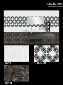 Mejor diseño gris 300x450mm baldosas de cerámica al aire libre Carreaux 30x45Cm piedra artificial revestimiento de pared de Oficina Baño alto Foshan - Product Image 2