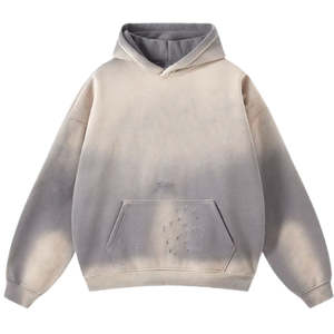 Sweat à capuche surdimensionné d'hiver en coton mélangé lavé vintage de haute qualité pour hommes Vente en gros Service OEM - Product Image 1