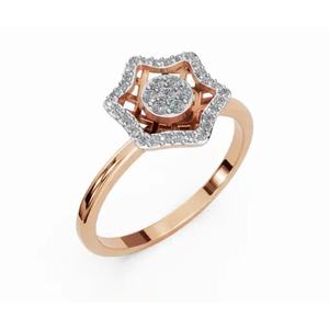 แหวนเพชรทรงกลม Augusta Blossom Star ระดับพรีเมียม น้ำหนัก 0.155 กะรัต ทอง 9 กะรัต 14 กะรัต 18 กะรัต ขายส่งออนไลน์ - Product Image 5