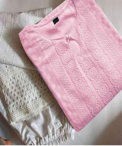 Boutique de vêtements islamiques, costume Gharara en mousseline de soie de style fourchette pour femmes musulmanes, mode pakistanaise, trois pièces cousues, durable, pour l'Aïd - Product Image 6