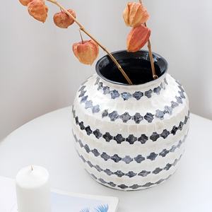 Florero de nácar hecho a mano de Vietnam, jarrones con incrustaciones de concha de Capiz a precio competitivo más vendidos - Product Image 3