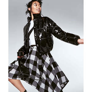 Giacca Invernale Imbottita in Ecopelle da Donna Kit & Sky, Nera, Taglia Media, con Caratteristica Antivento - Product Image 1