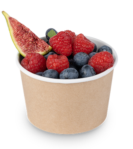 Vente en gros de bols alimentaires en papier kraft de 300 ml, empilables, scellables, résistants à la graisse, pour produits chauds et froids, logo personnalisé - Product Image 1