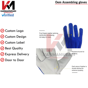 Gants en cuir véritable chauds d'hiver pour hommes Doublure en cachemire Gants de conduite durables pour moto Design artisanal de qualité supérieure - Product Image 2