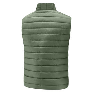 Gilet bouffant pour hommes fermeture éclair complète résistant à l'eau vêtements d'extérieur d'hiver sans manches col montant chaud hiver gilet bouffant - Product Image 2