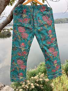 Ropa de dormir de algodón con estampado de pájaros sexy para mujer, traje de noche suave con pantalón, ropa de noche para niñas, trajes de dormir - Product Image 2