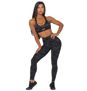 Leggings ajustados de alta calidad con estampado de camuflaje para mujer - Product Image 1