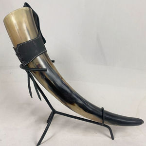 Corne à boire en corne de bœuf naturelle à 100%, faite à la main, de qualité supérieure, pour la bière, le bière, le café - Product Image 1