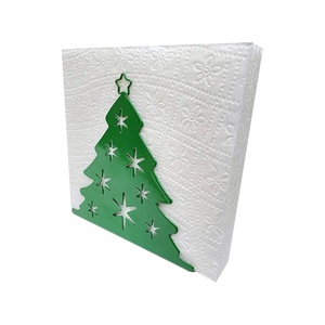 Best Sale Handmade Metal Christmas Tree Design <b>Tissue</b> Holder in Wholesale Price For Restaurant Hotel <b>Wedding</b> Party Usage - Product Image 3