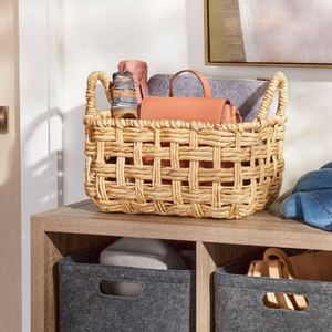 2024 paniers de rangement rectangulaires pliants en jacinthe durable ensemble 3 chaussures de blanchisserie pliables Inspiration jacinthe vietnamienne - Product Image 3