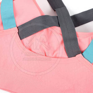 สปอร์ตบราสำหรับผู้หญิงดีไซน์ใหม่ผ้าสแปนเด็กซ์/ ไนลอนระบายอากาศได้ดีแห้งเร็ว - Product Image 5