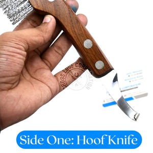 Vente en gros d'outil d'entretien des sabots pour équins couteau de nettoyage pour enlever la boue manche en bois durable - Product Image 4