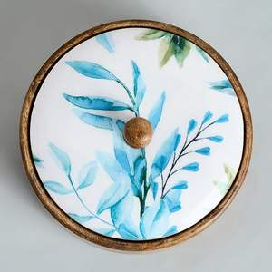 Eco Friendly Handcrafted Wooden Chapati Box with <b>Vintage</b> Artwork Kitchen & Wedding Use Dishwasher <b>Safe</b> Moisture-Proof From India - Product Image 3