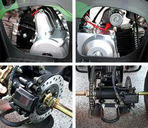 Offres Spéciales moto tout-terrain à quatre roues en alliage d'aluminium à moteur 4 temps 110cc pour enfants et adultes avec rotation de la chaîne - Product Image 5