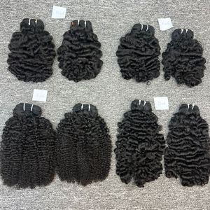 Venta al por mayor para Kinky Curly Large Stock Alta calidad 100% Cabello humano virgen Extremos dibujados dobles para todos los colores de cabello - Product Image 5