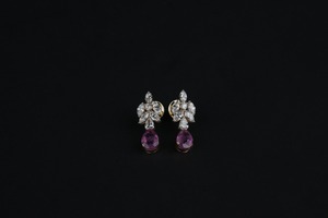Trendy <b>Diamond</b> <b>Earring</b> in White and Rose Gold IGI-Certified Gold Plated for Wedding Party and Gift - Product Image 6