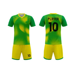 ชุดเสื้อฟุตบอลโพลีเอสเตอร์100% ชุดการฝึกซ้อมทีมฟุตบอลสีเขียวระบายอากาศได้ดีแห้งเร็วใส่สบาย - Product Image 2