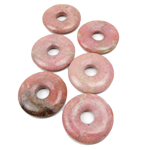 หินโดนัทโรโดไนท์หินธรรมชาติคริสตัลเรกิหินอัญมณีโดนัทรักษา - Product Image 4