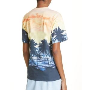 Plus Size <b>Cropped</b> Oversized Tee Solid Design Short Sleeve Beachwear - Product Image 5