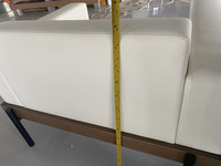 Canapé modulaire moderne commercial à une place en tissu, base en bois, pieds en métal, pour réception, salon, hôpital, hall d'hôtel, mobilier sectionnel
