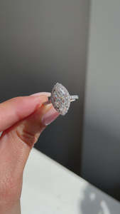 Anillos de compromiso con estilo de diamante de laboratorio de joyería de declaración 14K 18K oro puro laboratorio cultivado Marquesa corte laboratorio cultivado anillos de diamantes para ella - Product Image 3