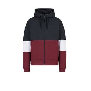 Conjunto deportivo de dos piezas de forro polar con bloques de color de última moda para hombre, ropa deportiva cálida para invierno - Product Image 3