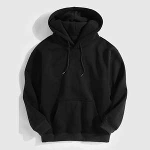 Unisex 100% Cotton 400gsm Anti-Wrinkle <b>Hoodie</b> Pullover Oversized <b>Lined</b> Fleece Long Logo Print Wholesale <b>Men</b> Knitted Solid - Product Image 4