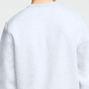 Sweat-shirt pour homme de haute qualité 100% coton couleur argent platine chiné, écologique, respirant, tricoté pour l'automne et l'hiver - Product Image 5