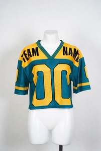 Camiseta Deportiva Personalizable de Fútbol Americano de Manga Corta con Malla Transpirable para Adultos - Camiseta de Práctica Deportiva Estilo Hip Hop - Product Image 3