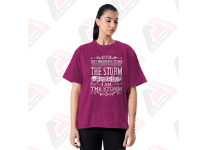 Stylish Women's Acid Wash T-Shirt Soft Trendy Comfortable with Eco-Friendly Denim Batik Corduroy for Summer - Product Image 5