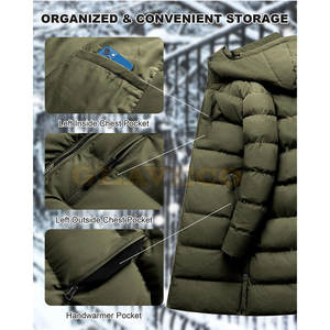 Manteau parka long à capuche imperméable de haute qualité à bas prix, taille plus, couleur personnalisée, homme, hiver, écologique, respirant - Product Image 4