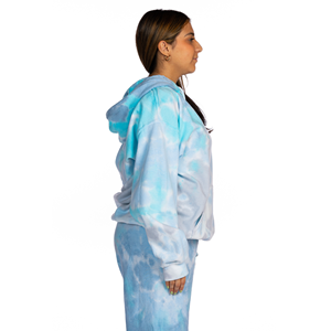Sudadera con Capucha Tie Dye de Felpa Suelta de Alta Calidad para Mujer, Talla Grande, con Logotipo Personalizado Bordado con Pedrería, Informal, Tie Dye, Talla Grande - Product Image 3