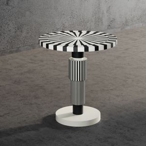 Table console en incrustation d'os, motif floral fait à la main - Product Image 3