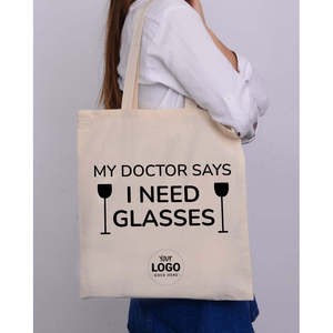 Bolsas de Vino con Diseño 'Mi Doctor Dijo que Necesito Gafas' con Patrón de Color Sólido - Product Image 4
