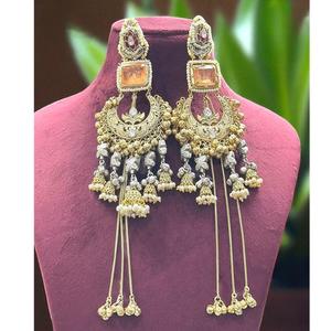 Aspecto tradicional excelente calidad oro pulido diseñador pendientes ropa tradicional fiesta boda función desgaste colección para mujeres - Product Image 1