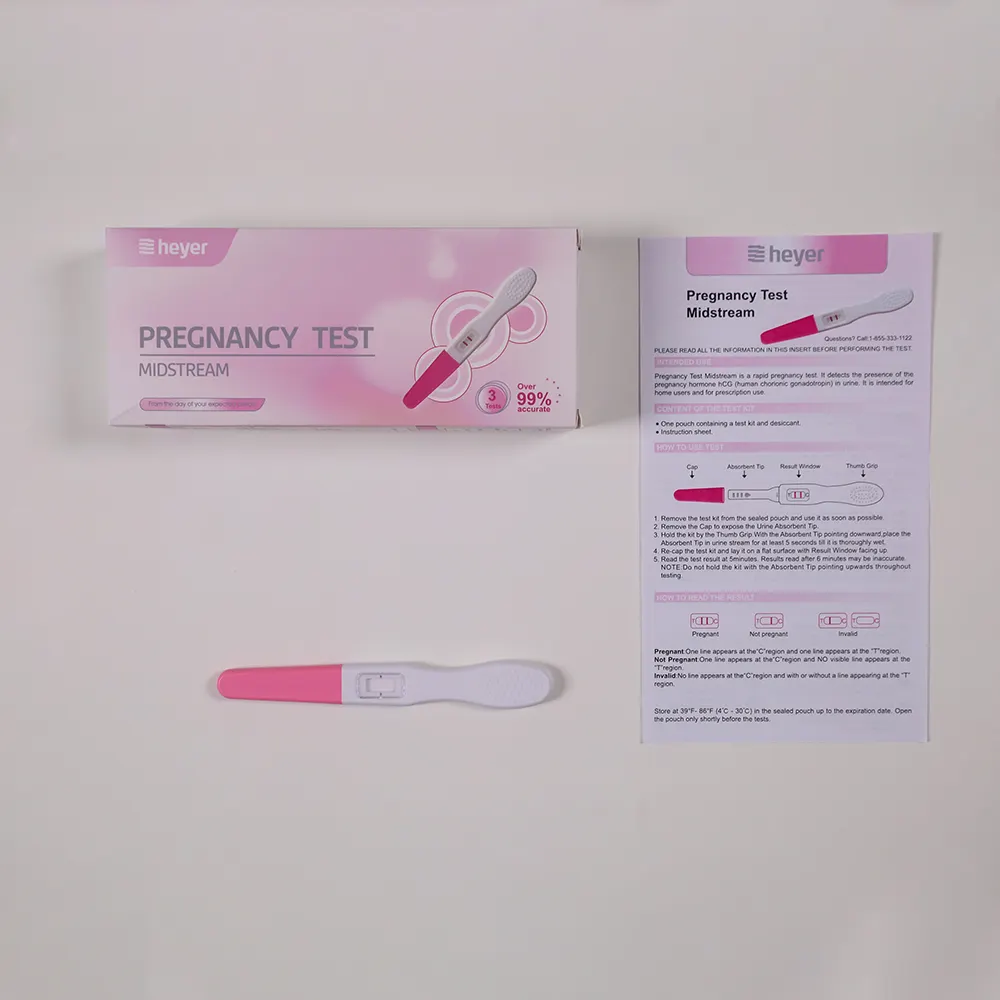 HCG Kit Heyer Pregnancy Rapid Test Kit of strip Midstream Spo Goods One Step HCG Home Test