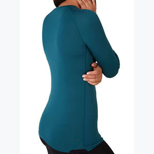 Camiseta de equitación de aspecto profesional para mujer, manga larga, ligera, de secado rápido, 100% poliéster, capa base para mujer - Product Image 2