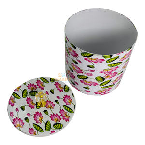 Iron Printed Straight <b>Box</b>/Jar with Diamond Lid Stylish <b>Storage</b> Solution for Gifting and <b>Decoration</b> - Product Image 5