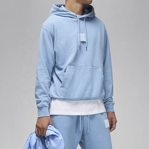 2025 nouveau Design hommes bleu ciel en relief sweat à capuche zippé haute qualité ODM/OEM vente en gros Logo personnalisé impression taille 3XL sweat - Product Image 3