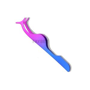Nouveau design pince à épiler extension de cils pointe de fibre 45 degrés pince à épiler 12cm poids 16.5g couleur personnalisée - Product Image 2
