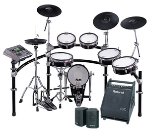 กลองชุดอิเล็กทรอนิกส์ TD-20S - V-Pro แบบใหม่พร้อมแอมพลิฟายเออร์จอมอนิเตอร์ PM-30 (สีดำ) - Product Image 1