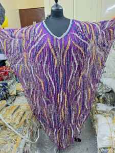 2026 Hermoso Caftán Islámico Tradicional Verde para Mujer, con Cuentas y Lentejuelas, Hecho a Mano, Transpirable, de Poliéster, Estilo Mariposa, para Ramadán, Arabia Saudita y Emiratos Árabes Unidos - Product Image 2