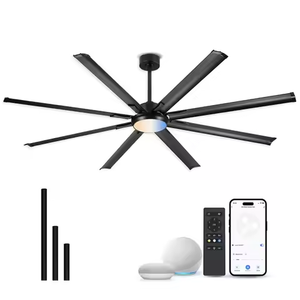 พัดลมเพดานขนาดใหญ่รุ่น First-rated Big Fans i6 ขนาด 96 นิ้ว พร้อมก้านอะลูมิเนียมขัดเงา ขนาด 12 นิ้ว สำหรับใช้งานกลางแจ้ง พร้อมจัดส่ง - Product Image 1