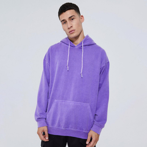 เสื้อฮู้ดผู้ชายโอเวอร์ไซซ์ฤดูหนาวปรับแต่งได้เสื้อฮู้ดดี้ฟอกสีกรดซีดแสงแดดพิมพ์ลายวินเทจทำจากขนแกะเทอร์รี่ - Product Image 1