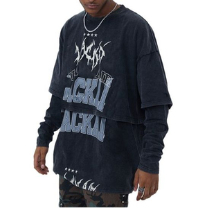 Guangzhou Shangshang personalizado de alta calidad DTG Print Streetwear para hombre de gran tamaño Boxy Fit gráfico 300gsm Camiseta de algodón para hombre - Product Image 4