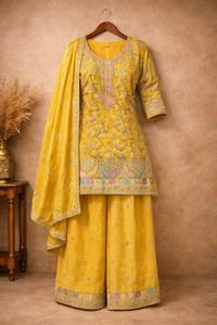 Estilo Bollywood, Próximamente en Oferta, Especial para el Mes de Eid y Ramadán, Salwar Kameez de Diseño con Cuello Redondo y Dupatta para Mujeres o Niñas - Product Image 2