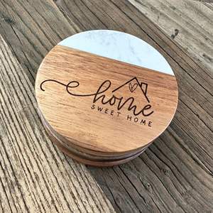 Sous-verres ronds en pierre grise uniques pour la maison et l'hôtel Tapis et tampons de cuisine décoratifs pour le restaurant - Product Image 5