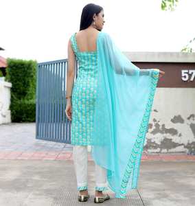 Vente chaude vêtements ethniques indiens et pakistanais concepteur Kurta pantalon Salwar Kameez Dupatta ensemble au prix de gros pour l'été - Product Image 3