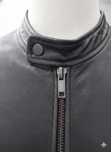 Chaqueta de Cuero de Oveja Genuina para Hombre, Invierno, Transpirable, Ecológica, Color Rib, Tallas Grandes, Cuero Vacuno - Product Image 5