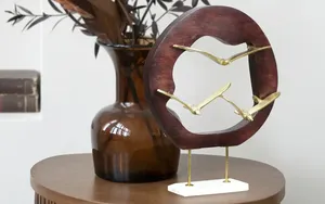 Reloj de Mesa de Lujo para Decoración del Hogar, Color Dorado, Estilo Europeo, Artesanía en Metal de Alta Calidad, Personalizado, Modelo TW-1861 - Product Image 2